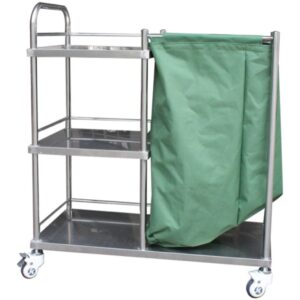Carrello per Lavanderia in Acciaio Inox 3 Ripiani - 2