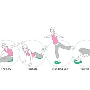 Cuneo Balance ad Aria per Fisioterapia, Superficie Liscia e a Bolle - 8 pz - 3