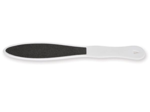 Raspa Podologica Doppia Faccia Inox 23,5 cm con Manico in Plastica - 50 pz