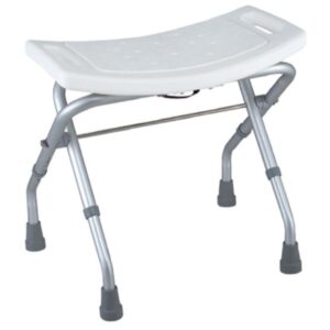 Sedia da Doccia Pieghevole in Alluminio Altezza Regolabile 44-47,5 cm - 3 pezzi