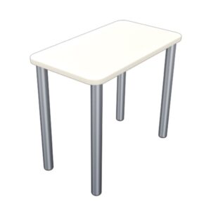 Tavolo per Camera da Letto Piano Agglomerato Legno, Bordi ABS, Avorio, Smontato - 1
