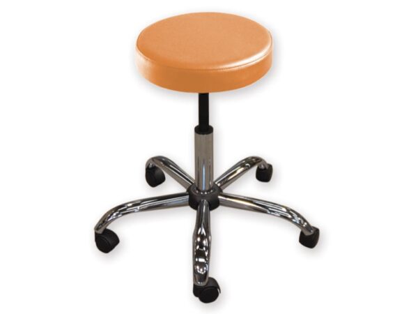 Sgabello Girevole Ambulatorio diam. 33 cm, Altezza 47-57 cm - Albicocca - 2 pz