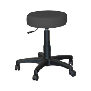Sgabello Ambulatorio Finta Pelle diam. 36 cm, h 46-60 cm - Nero - 2 pz