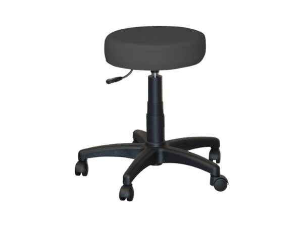 Sgabello Ambulatorio Finta Pelle diam. 36 cm, h 46-60 cm - Nero - 2 pz