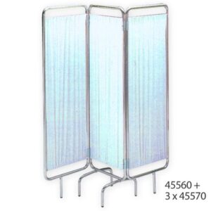Paravento a 3 Ante con Telaio in Alluminio senza Tende - 2 pezzi - 2