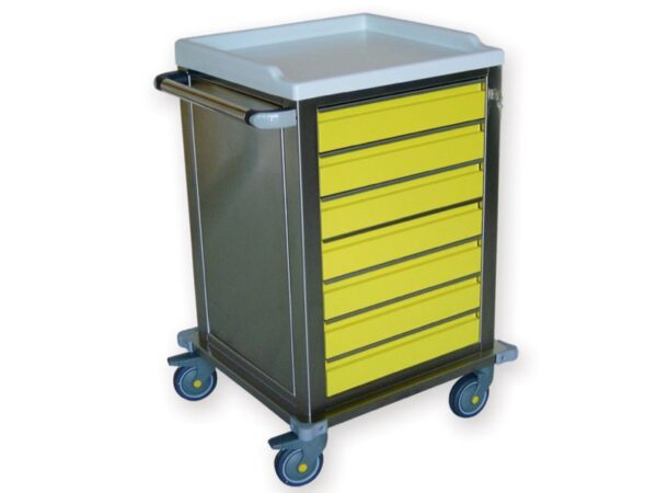 Carrello Modulare in Acciaio Inox con 7 Cassetti per Ambulatorio