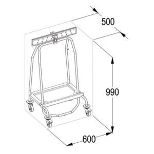Carrello Portasacco Chiudi Sacco 70 Litri - 2