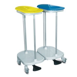 Carrello Portasacco Biancheria a Pedale - 2 Sacchi - 1