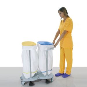 Carrello Portasacco Biancheria a Pedale - 2 Sacchi - 3