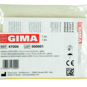 Banda Elastica Latex-Free Fisioterapia 1,5 m x 14 cm x 0,20 mm Gialla - 50 pz - 3