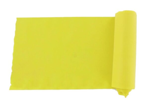 Fascia di Resistenza Latex Free per Fisioterapia 5,5 m x 14 cm x 0,20 mm Gialla