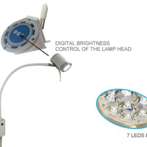 Lampada Hyridia a 7 LED 10W con Braccio Flessibile su Carrello - 2