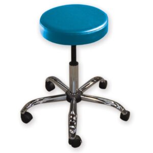 Sgabello Girevole Ambulatorio diam. 33 cm, Altezza 47-57 cm - Blu - 2 pz