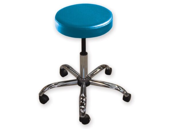 Sgabello Girevole Ambulatorio diam. 33 cm, Altezza 47-57 cm - Blu - 2 pz