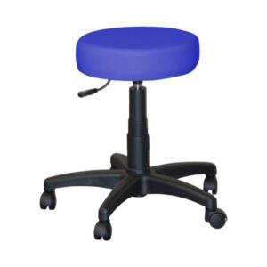 Sgabello Medico Girevole Imbottito diam. 36 cm, Altezza 46-60 cm - Blu - 2 pz