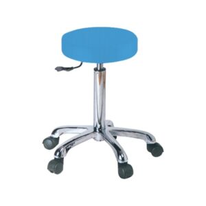 Sgabello Medico Girevole Imbottito diam. 34 cm, Altezza 55-75 cm - Blu - 3 pz
