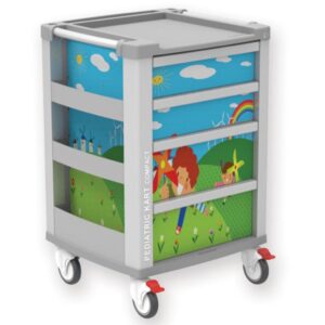 Carrello Kart Pediatrico Compatto con 2 Cassetti Medium e 2 Large - 1