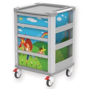 Carrello Kart Pediatrico Compatto con 2 Cassetti Medium e 2 Large - 2