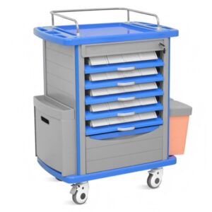 Carrello Farmacia NEO Doppio Lato in Acciaio e ABS Antibatterico - 1