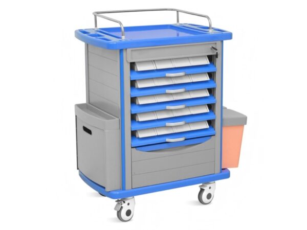 Carrello Farmacia NEO Doppio Lato in Acciaio e ABS Antibatterico