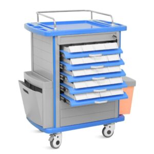 Carrello Farmacia NEO Doppio Lato in Acciaio e ABS Antibatterico - 2