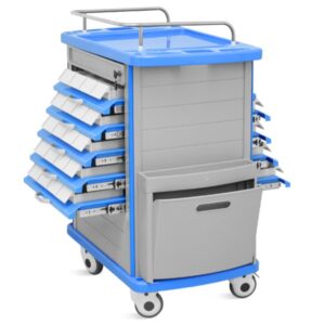 Carrello Farmacia NEO Doppio Lato in Acciaio e ABS Antibatterico - 3