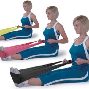 Set Bande Elastiche Fisioterapia Latex Free 1,5 m x 14 cm, 5 Resistenze - 8 set - 3