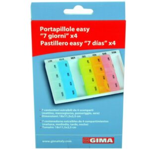 Portapillole Settimanale Easy 7 Contenitori Estraibili da 4 Scomparti - 2