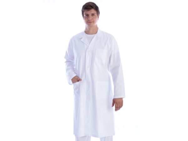 Camice Bianco Donna Cotone/Poliestere 60/40 con 5 Bottoni - Taglie XS-XL - 8 pz