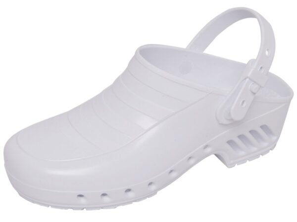 Zoccoli Sanitari Bianchi con Cinturino Tomaia Chiusa - Taglie 34-47/48 - 6 paia