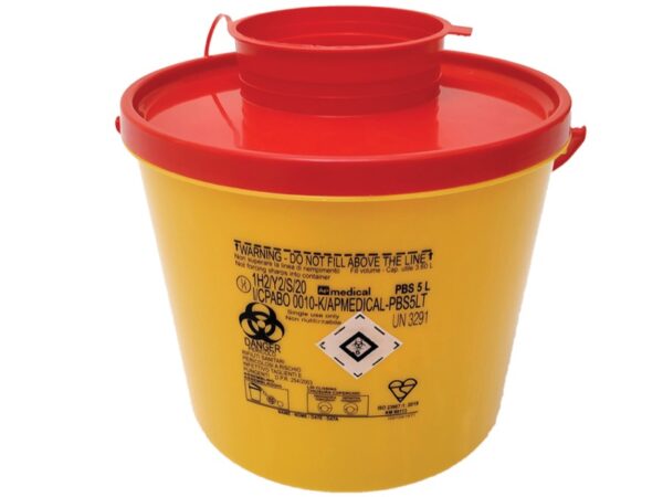 Contenitore Rifiuti Taglienti Linea PBS 5 Litri diam. 21,4x19,5 cm - 55 pz