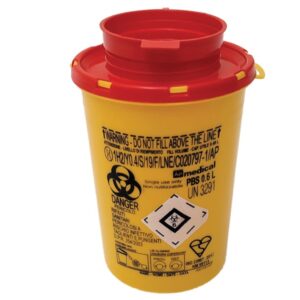 Contenitore Rifiuti Taglienti Linea PBS 0,6 Litri diam. 10x14,5 cm - 200 pz - 1