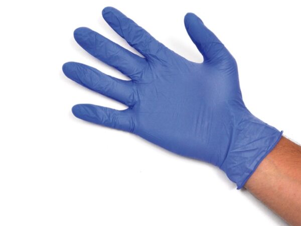 Guanti in Nitrile Veloforte Blu Ghiaccio senza Polvere - Taglie S-L - 2000 pz