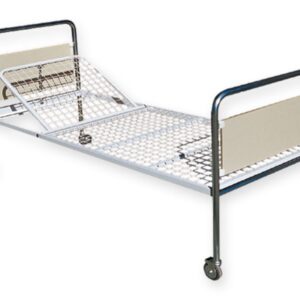 Letto Ospedaliero Standard Plus Cromato, Rete Rigida, Schienale Regolabile - 2