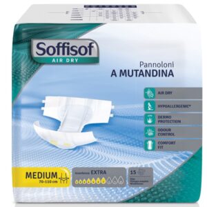 Pannoloni Soffisof Air Dry Incontinenza Moderata - Taglie Medium/Large - 180 pz - 1