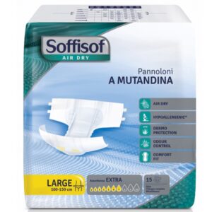 Pannoloni Soffisof Air Dry Incontinenza Moderata - Taglie Medium/Large - 180 pz - 2