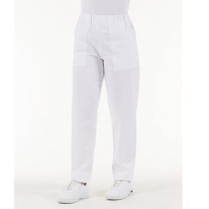 Pantaloni Sanitari Unisex 100% Cotone Bianchi - Taglie XS-XXL - 6 pezzi - 4