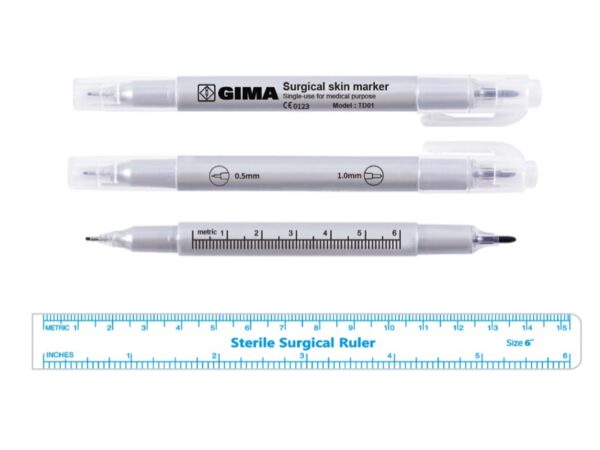 Penna Dermatologica Sterile Monouso con Inchiostro Viola - 200 pezzi