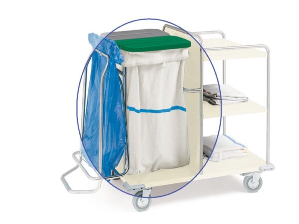 Sacca Porta Rifiuti per Carrelli Sanitari Lavabile in Tessuto Sintetico - 8 pz