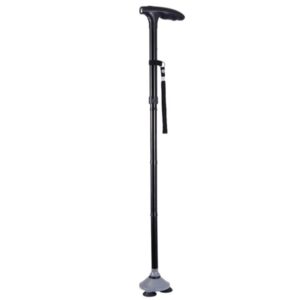 Bastone Pieghevole con Ventose e LED, 3 Piedini Antiscivolo - 2 Colori - 10 pz - 3