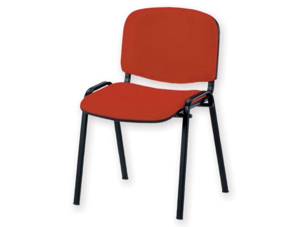 Sedia Iso Imbottita con Telaio 4 Gambe in Tessuto in 2 Colori - 2 pezzi