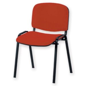 Sedia Iso Imbottita con Telaio 4 Gambe in Tessuto in 2 Colori - 2 pezzi - 3