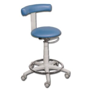 Sgabello Professionale Inox a Gas, Anello Poggiapiedi, Autofrenante - 6 Colori - 1