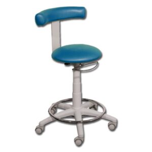 Sgabello Professionale Inox a Gas, Anello Poggiapiedi, Autofrenante - 6 Colori - 6