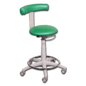 Sgabello Professionale Inox a Gas, Anello Poggiapiedi, Autofrenante - 6 Colori - 7