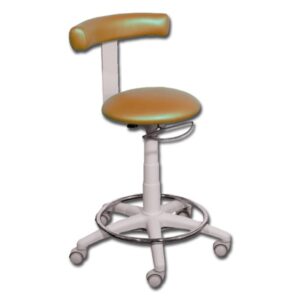 Sgabello Professionale Inox a Gas, Anello Poggiapiedi, Autofrenante - 6 Colori - 3