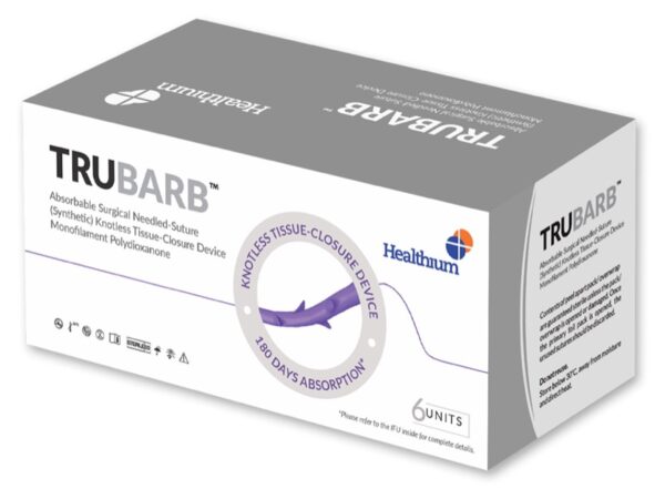Sutura Assorbibile Trubarb Cal. 0 Curva 1/2 Ago 37 mm 30-45 cm Viola - 6 pz