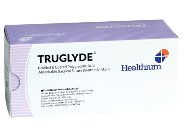 Sutura Assorbibile Truglyde Cal. 4/0 Curva 3/8 Ago 19 mm 45-70 cm Viola - 48 pz