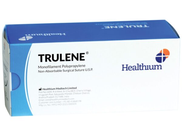 Sutura Non Assorbibile Trulene Blu 5/0 Curva 3/8 Aghi 16-19 mm 70 cm - 96 pz