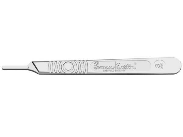 Swann-Morton Manico Portalame Graduato Inox senza CE - Numeri 3-4 - 20 pz